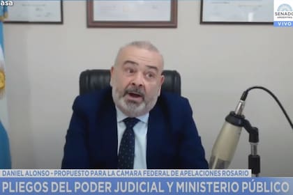 El juez federal de Entre Ríos Daniel Alonso, durante una exposición ante el Senado