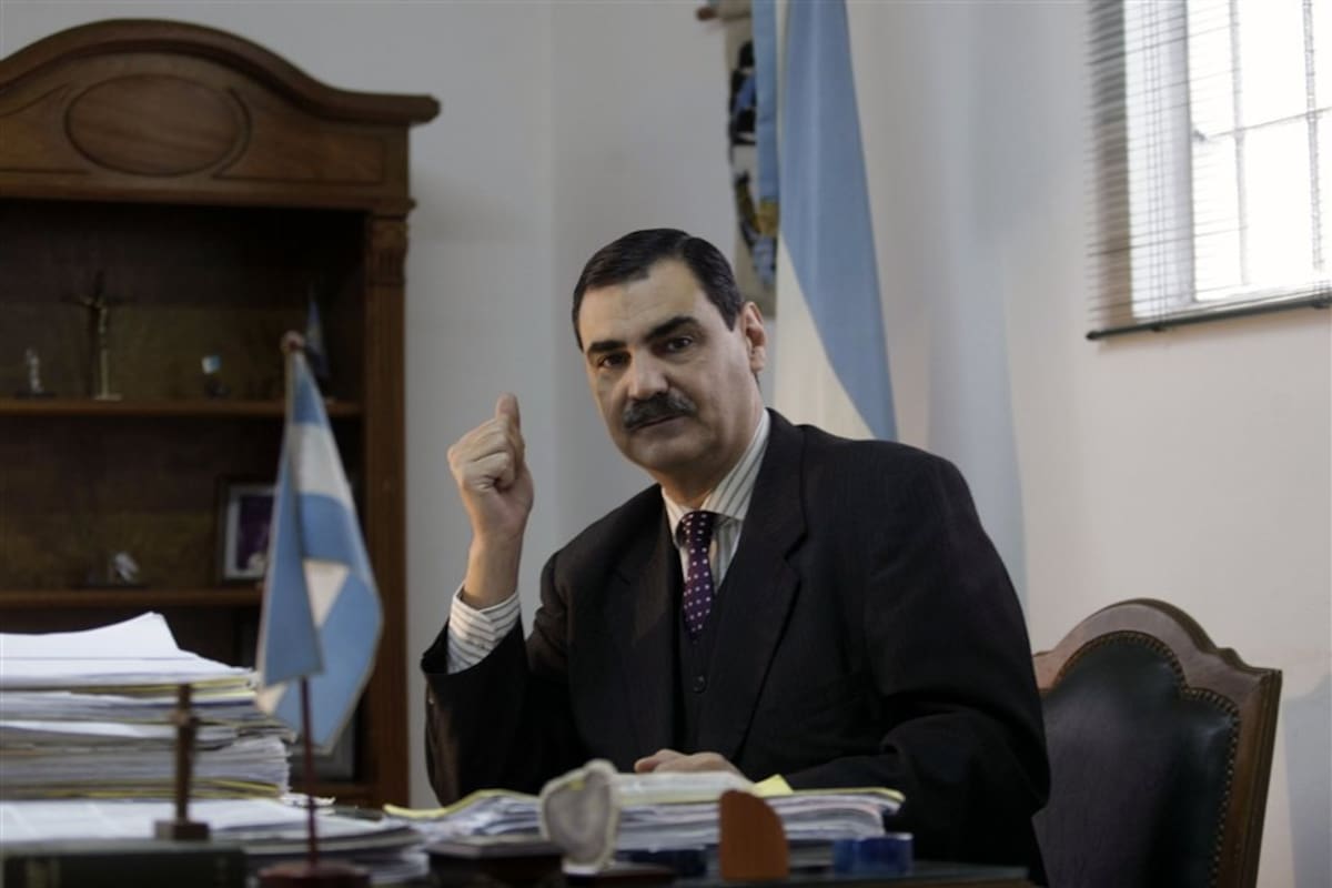 El juez marplatense Alfredo López, ayer en su despacho tras su fallo