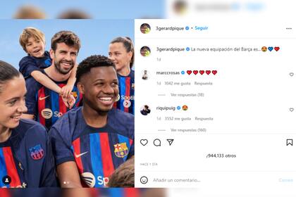 El jugador se mostró con su hijo (Foto Instagram @3gerardpique)
