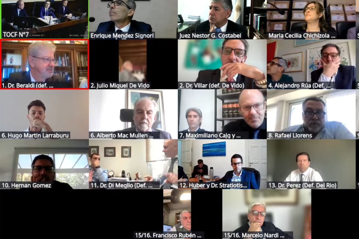 El juicio oral por la causa Cuadernos, por zoom y con escasas audiencias semanales