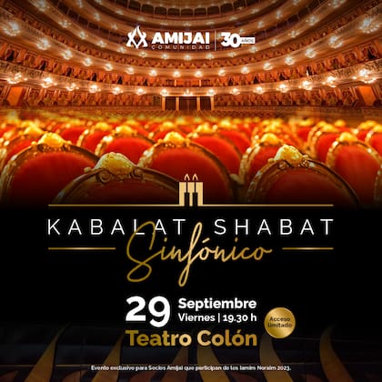 El Kabalat Shabat Sinfónico se realizará el viernes 29 de septiembre en el Teatro Colón (Foto: Gentileza)