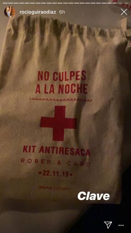 El kit antiresaca que cada invitado se llevó de la fiesta de García Moritán y Ardohain