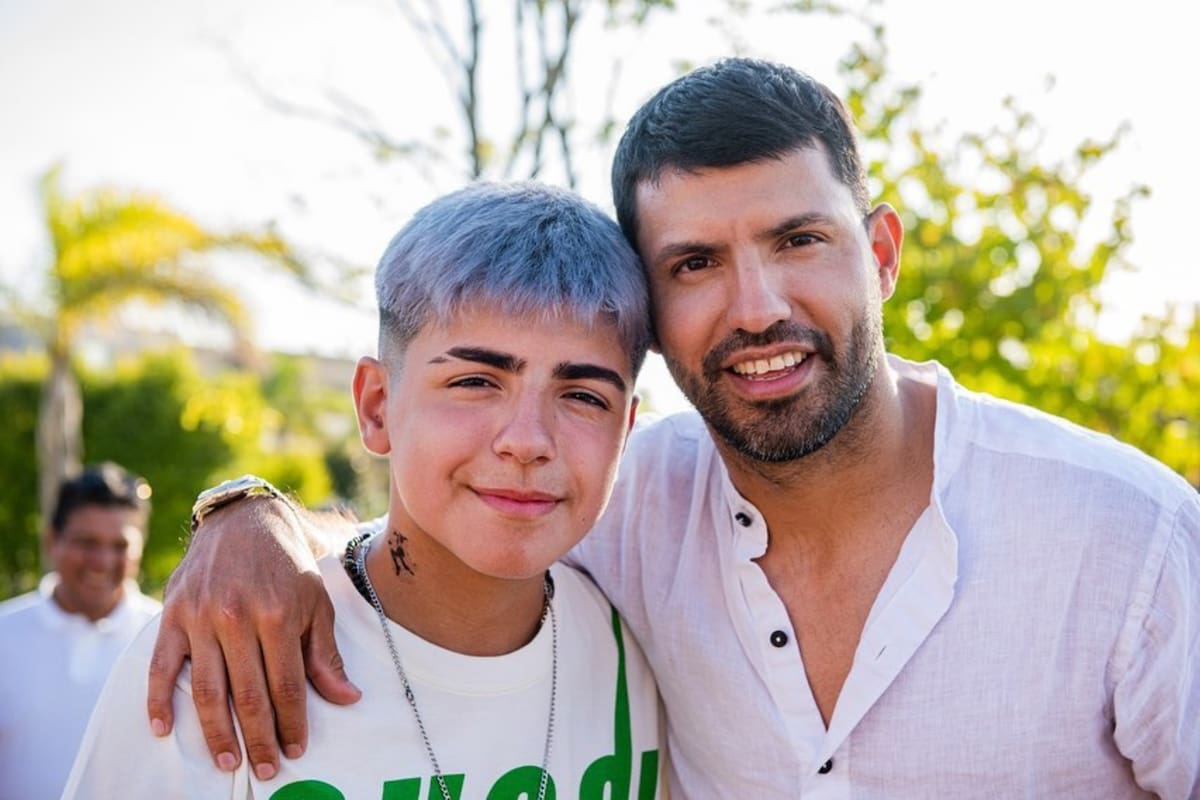 El Kun Agüero analizó el gol de su hijo Benjamín e hizo un anuncio