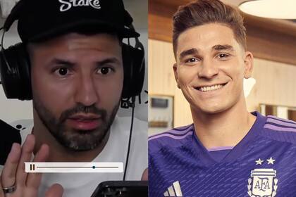 El Kun Agüero le pidió una camiseta firmada a Julián Álvarez con un divertido audio