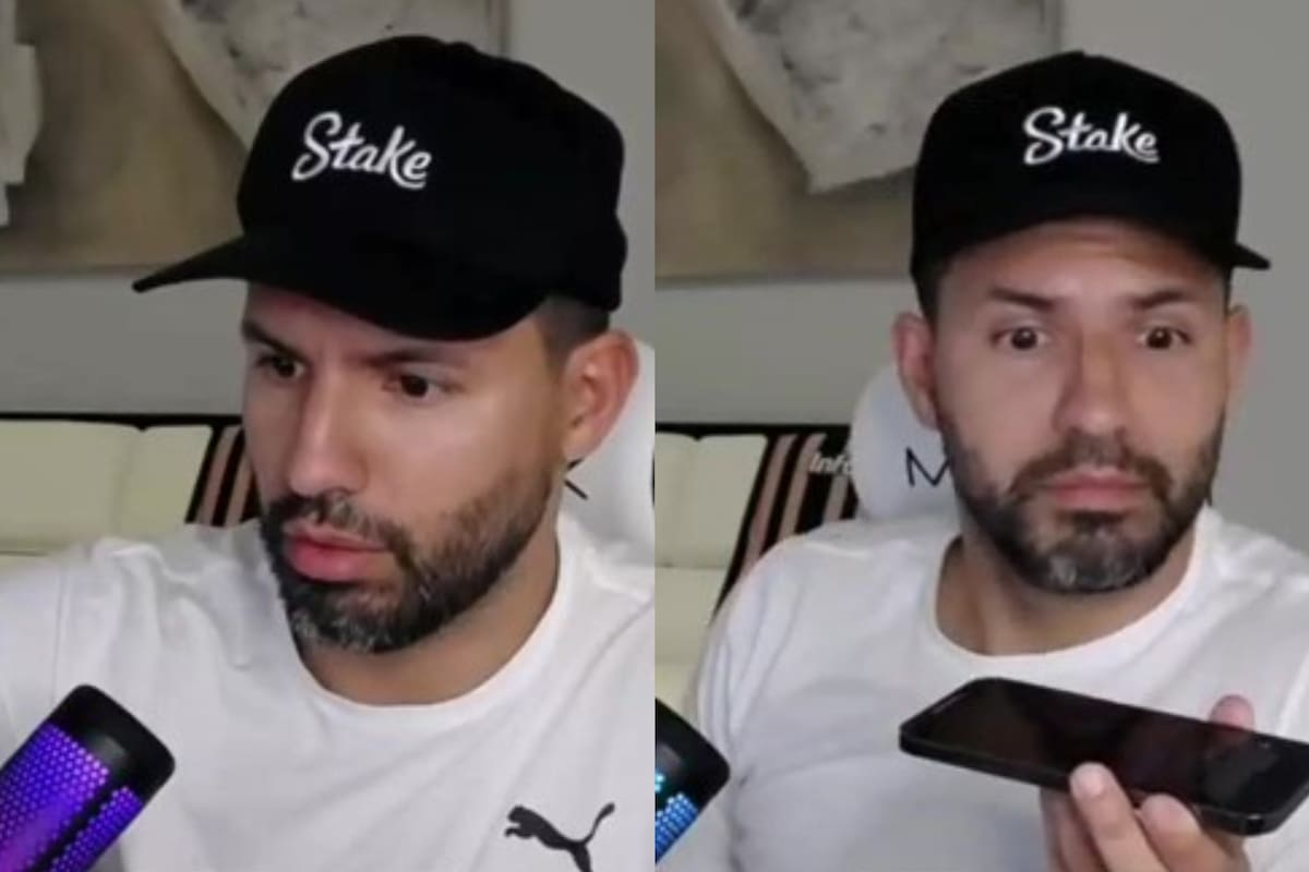 El Kun Agüero se sorprendió con una notificación que recibió en su celular