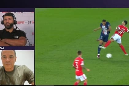 El KUn Agüero y Javier Saviola analizaron la falta de Nicolás Otamendi sobre Kylian Mbappé
Foto: Captura de pantalla ESPN