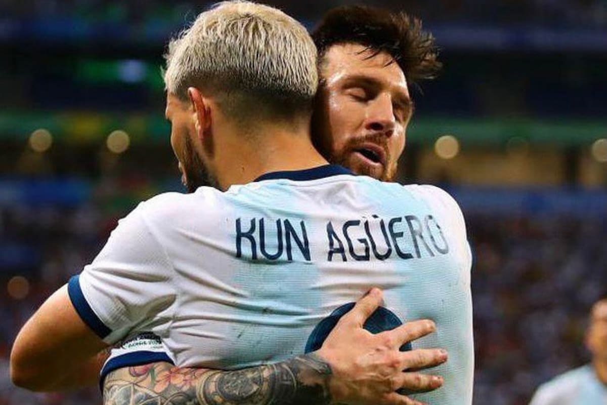 El Kun Agüero y unas sentidas palabras para la familia Messi antes del partido entre Argentina y Austria.