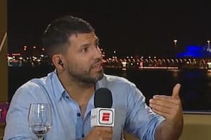 El Kun contó que tuvo que hablar con su médico durante el partido porque temió por su corazón (Foto: Captura ESPN)