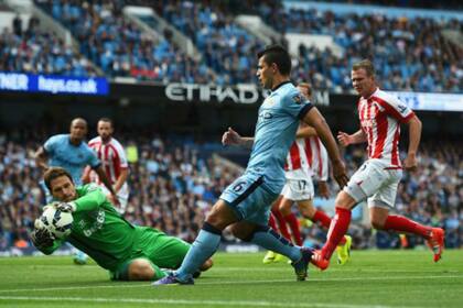 El Kun no pudo y el City sufrió una inesperada derrota ante Stoke City