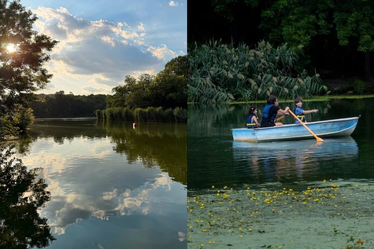 El lago de agua dulce de Prospect Park en Brooklyn