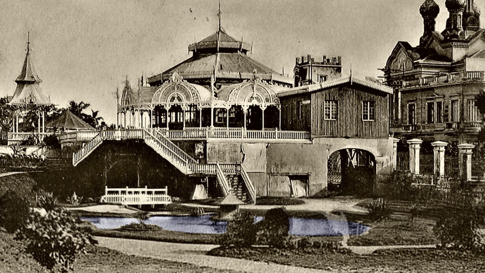 El lago de Parque Lezama era tan lindo que se utilizaba como postal para enviar por correo a distintas partes del mundo