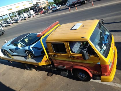 El Lamborghini de patente paraguaya secuestrado en Chaco