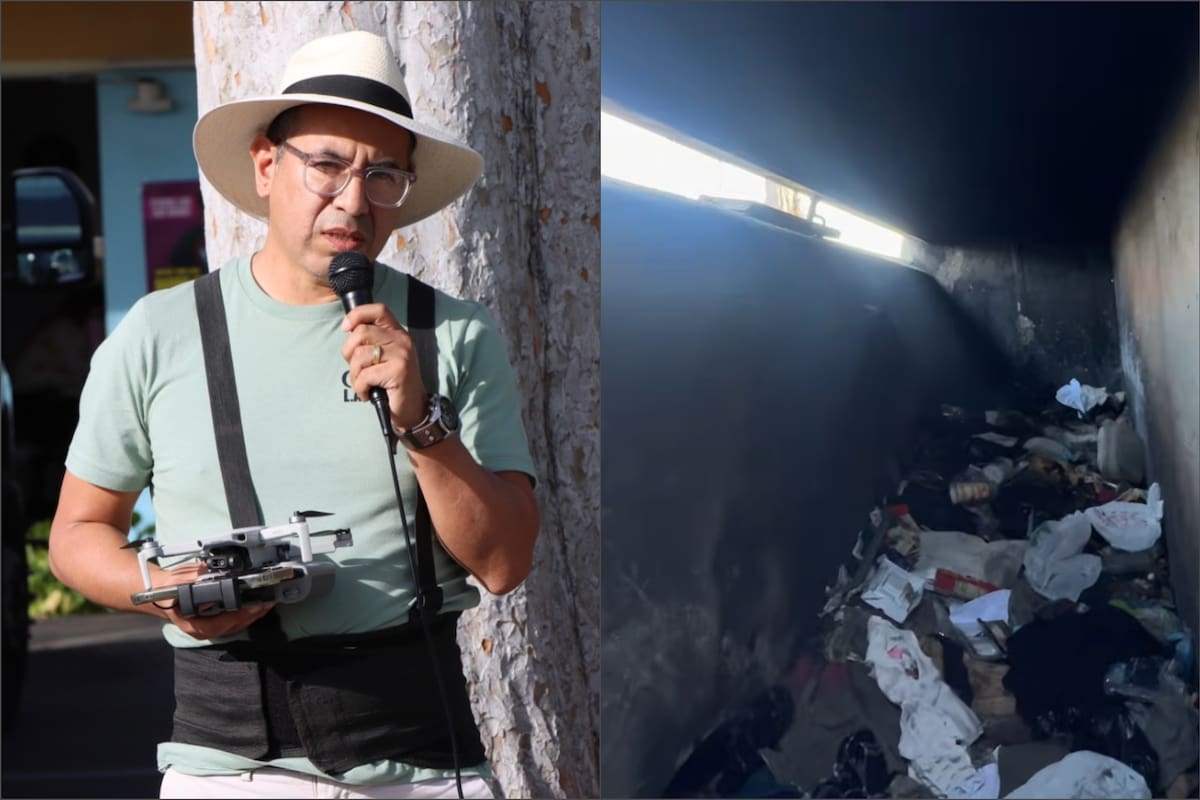 El latino dedica parte de su vida a un proyecto de limpieza de calles en Los Ángeles y mientras grababa un nuevo episodio halló a la pareja en el puente