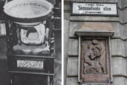 El lavamanos con una solución de agua y cal que usó Semmelweis para desinfectarse antes de atender los partos