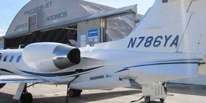 El Lear Jet que usaba Jaime estuvo este mes en Stuart, Florida, donde le hicieron una inspección técnica