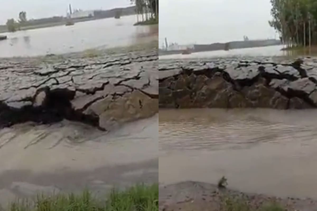 El lecho de un río se elevó de manera misteriosa y las imágenes del singular incidente se viralizaron en las redes sociales