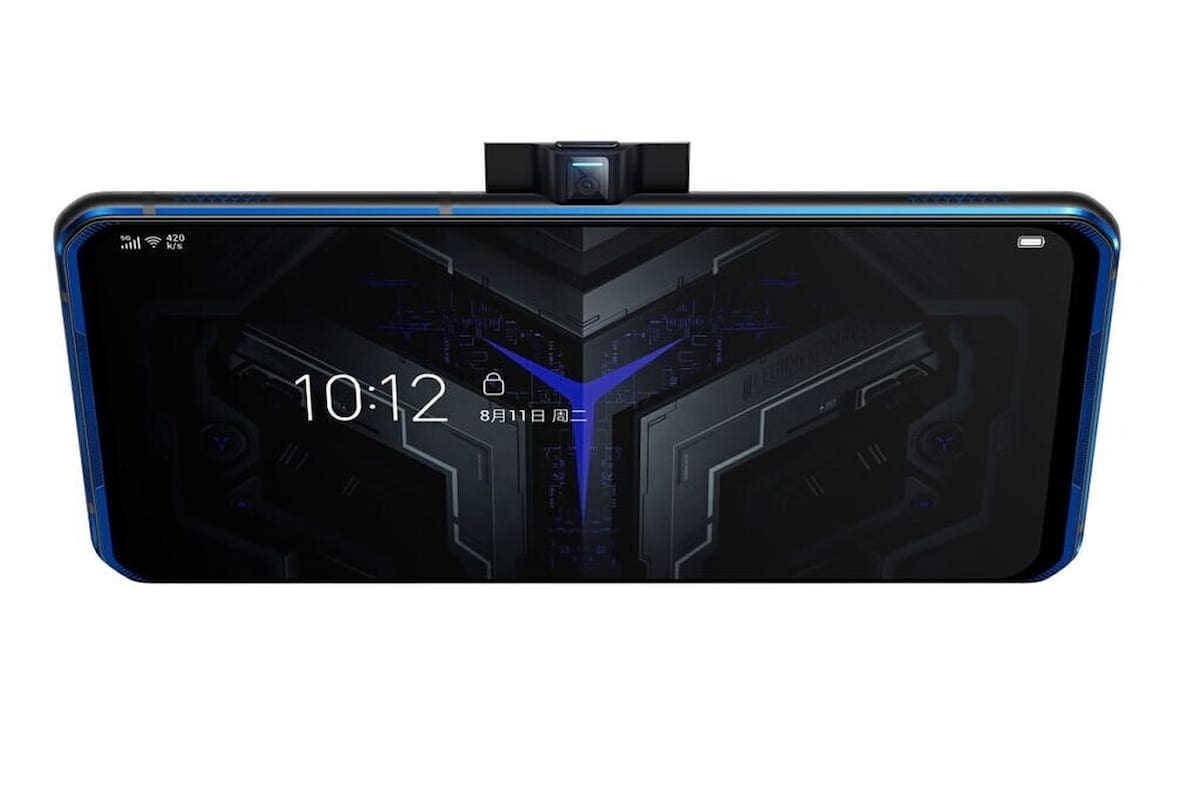 El Lenovo Legion Phone Duel está diseñado para ser usado en orientación horizontal; la cámara retráctil queda en la parte superior