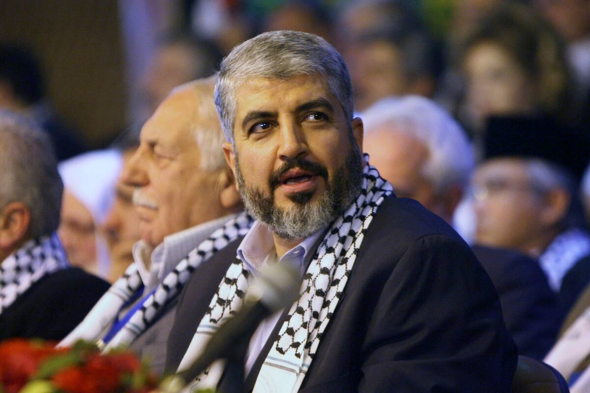 El líder de Hamás durante la apertura del National Palestinian Meeting en Damasco, Siria, enero de 2008 (Photo by Salah Malkawi/Getty Images)