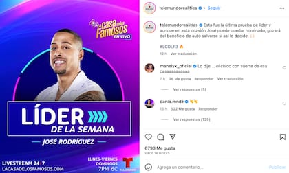 El líder de La casa de los famosos