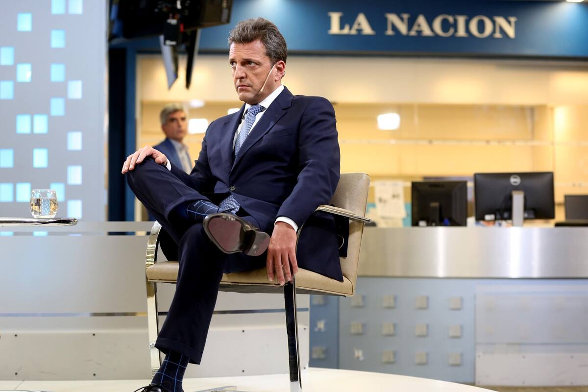 El líder del Frente Renovador, en su paso por 50 Minutos y la redacción de LA NACION