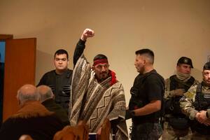 El líder del grupo Resistencia Ancestral Mapuche (RAM), Facundo Jones Huala