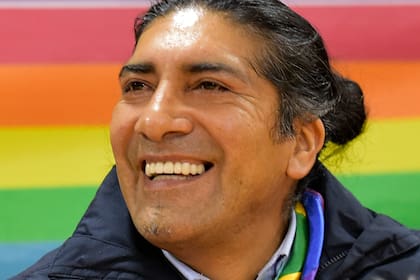 El líder indígena y candidato a la presidencia de Ecuador Yaku Pérez
