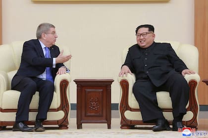 El líder norcoreano se reunió con el presidente del Comité Olímpico Internacional, Thomas Bach
