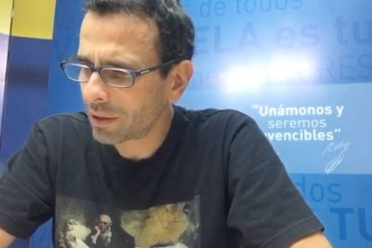 El líder opositor venezolano Henrique Capriles