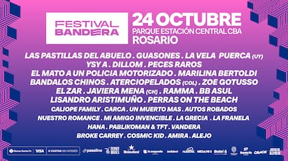 El line up completo del Festival Bandera (Foto: Prensa Bandera)