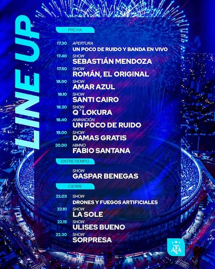 El line-up de la despedida de Messi (Foto: Instagram/@afaseleccion)