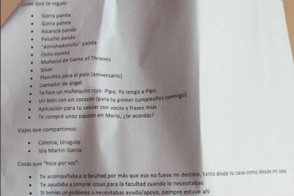 El listado se hizo viral en la redes