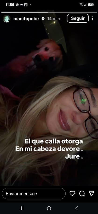 El llamativo posteo de Juanita Tinelli