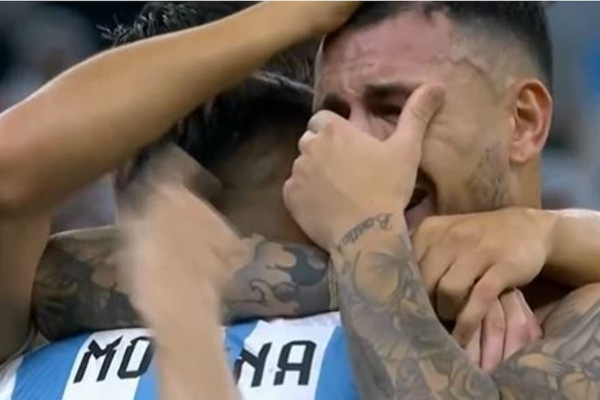 El llanto de Leandro Paredes al terminar el partido con Países Bajos
Foto: Captura de pantalla