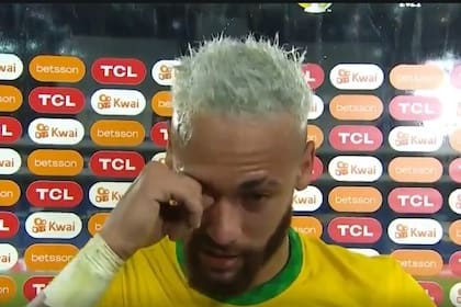 El llanto de Neymar luego de la goleada de Brasil ante Perú por la Copa América.