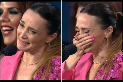 El llanto de Verónica Lozano en los Martín Fierro (Foto: Captura de video)