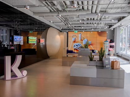 El lobby de la empresa tecnológica Klarna en Estocolmo