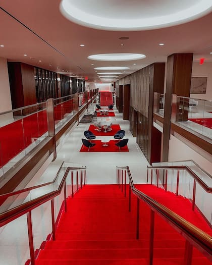 El lobby del Hotel TWA en el Aeropuerto Internacional John F. Kennedy