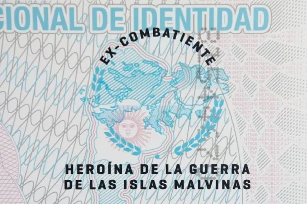 El logo que figura en el DNI de los excombatientes de Malvinas