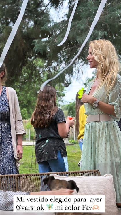El look de Nicole Neumann para la fiesta de su hija