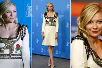 El look de plumas de Kirsten Dunst , ¿te gusta?