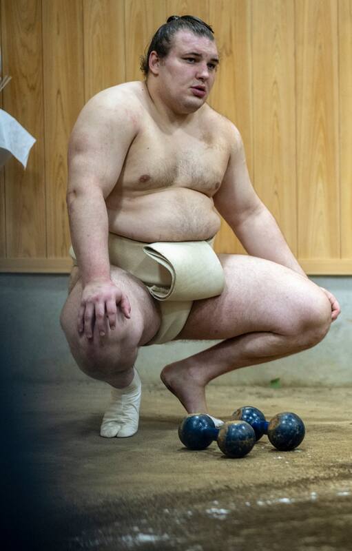 El luchador de sumo ucraniano Danylo Yavhusishyn en Tokio