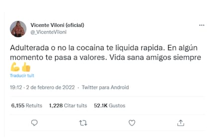 El luchador se expresó sobre el tema de la cocaína envenenada en Twitter y se hizo tendencia