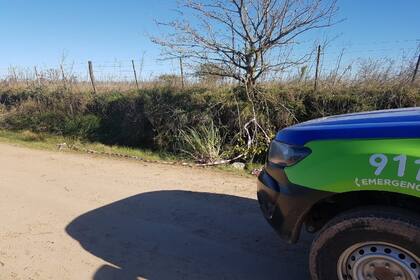 El lugar del hallazgo de una de las víctimas