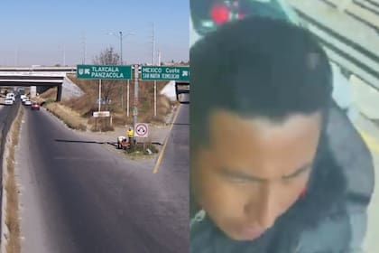 El lugar del hecho y el momento en que el asaltante se aferra a la ventana del colectivo para no caer