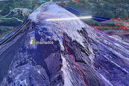 El lugar del volcán Lanín en el que se extraviaron dos personas