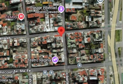 El lugar donde apareció muerta la joven
