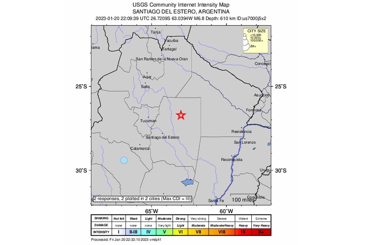 El lugar donde fue el terremoto
