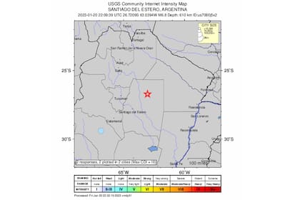 El lugar donde fue el terremoto