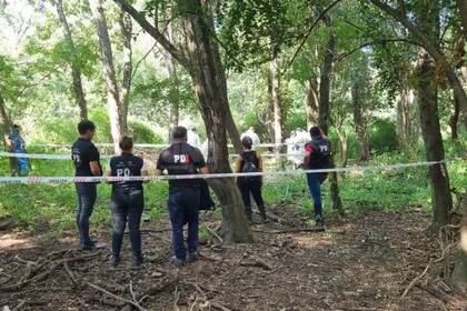 El lugar donde fue hallado, enterrado, el cuerpo del subcomisario Cristian Abrigo