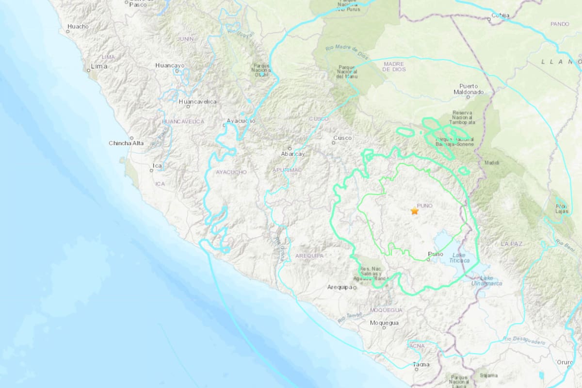 El lugar donde impactó el terremoto en Perú
